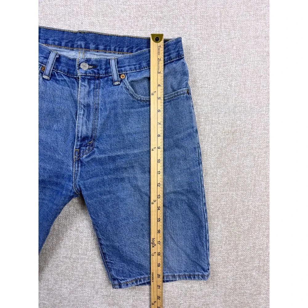 Levis 505 Regular Fit Denim Shorts Mens 33 Medium Wash Blue Cotton 34505-2111